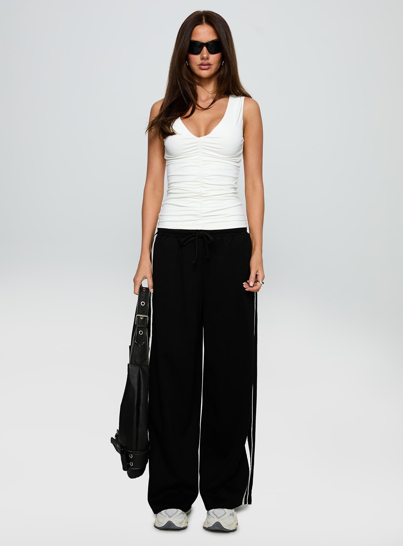 Loving Is Easy Ruched Top White