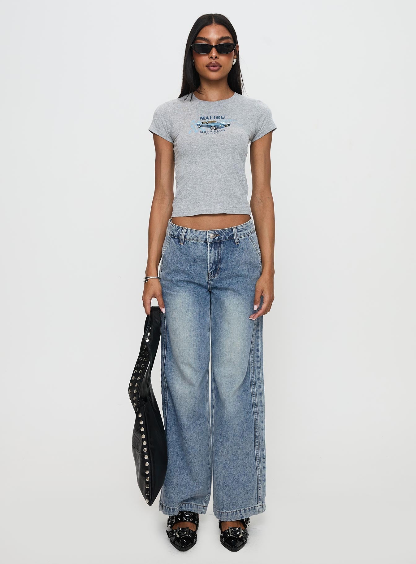 Skipper Low Rise Baggy Jeans Vintage Blue